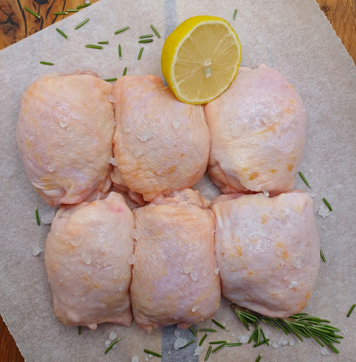 Deboned Chicken Thighs Skin On Frozen 1kg